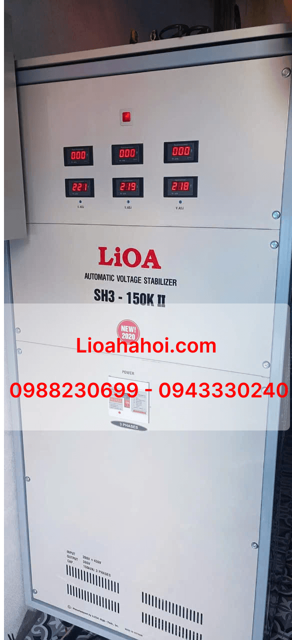 Group 4 Ổn Áp Lioa SH3-150kVA II New 2020 – 100% Dây Đồng, Giá Ưu Đãi Đặc Biệt
