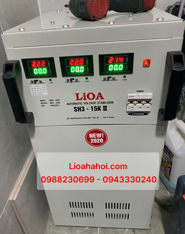 Ổn Áp Lioa 3 Pha 15kVA SH3-15K II – Hàng Mới 2020, Đồng Hồ Điện Tử Hiện Đại
